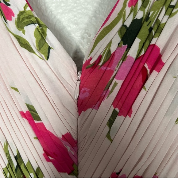 Boden Pink Floral Garden Party Swishy Dress Size 4 Petite - Picture 9 of 15